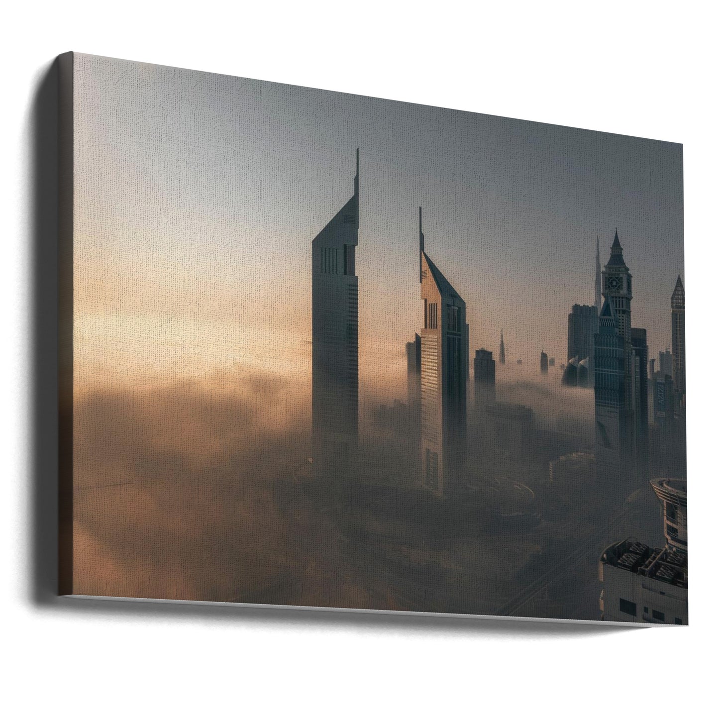 Confinement par le brouillard sur la ville d'acier | Tableaux sur Toile