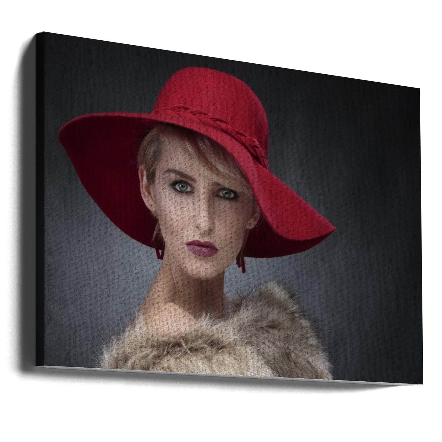 Il cappello rosso di Amber | Stampe su Tela