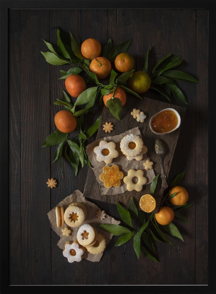 Mandarin Linzer Cookies | Plakater - Kunsttryk