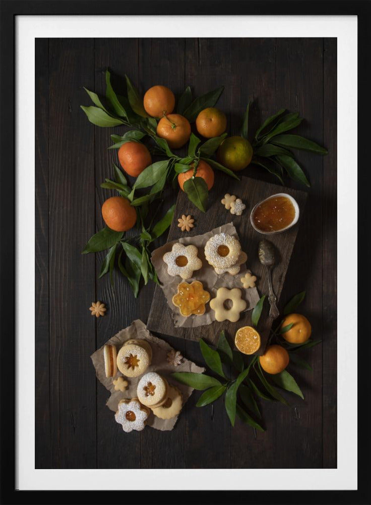 Mandarin Linzer Cookies | Plakater - Kunsttryk