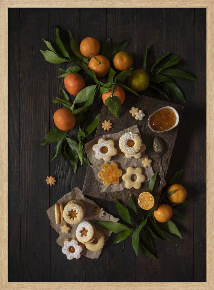 Mandarin Linzer Cookies | Plakater - Kunsttryk