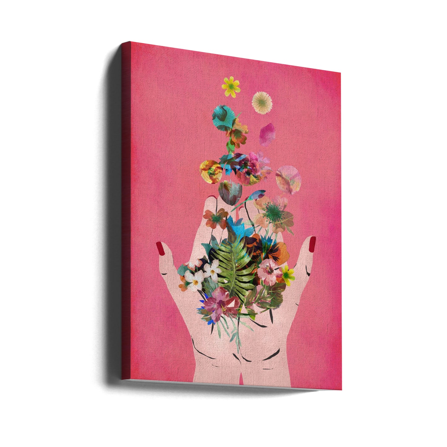 Frida`s Hand`s (wersja różowa) | Wydruki na łótnie