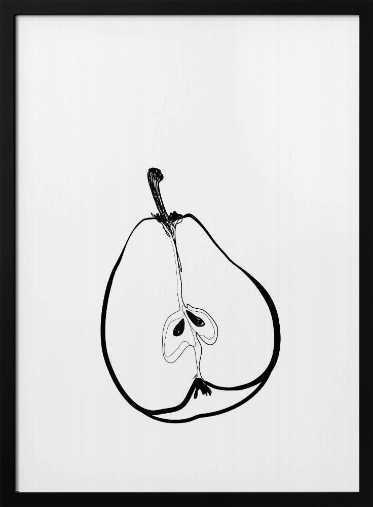 Line art half pear | Poster