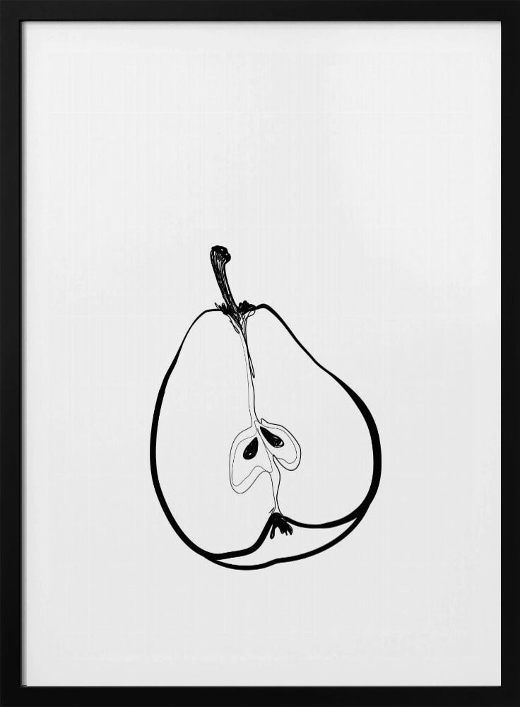 Line art half pear | Poster