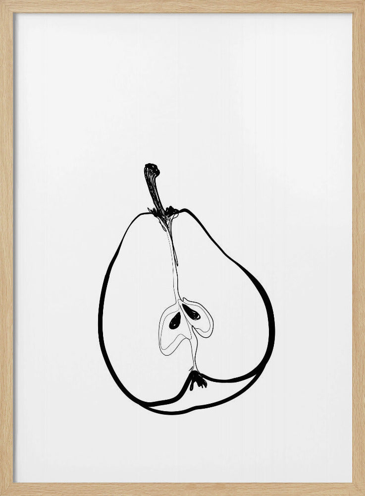 Line art half pear | Poster