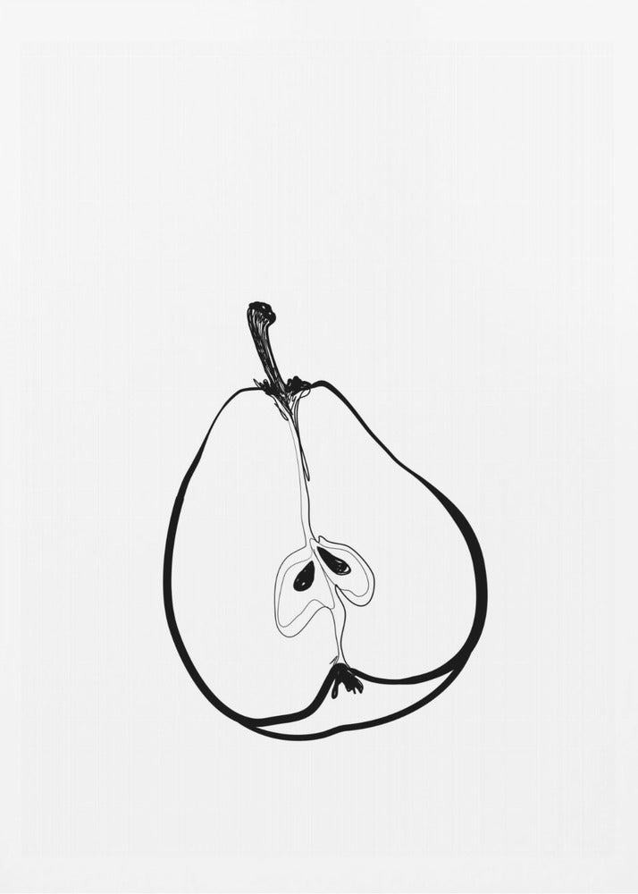 Line art half pear | Poster