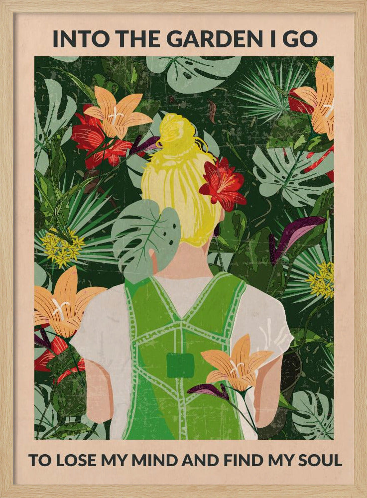 En el jardín (rubia) | Posters - Impresiones de Arte