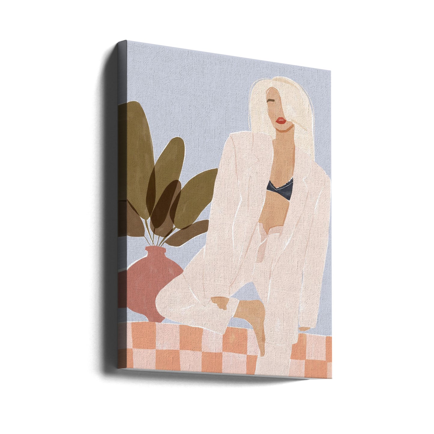 Too Lazy To Yoga | Canvas