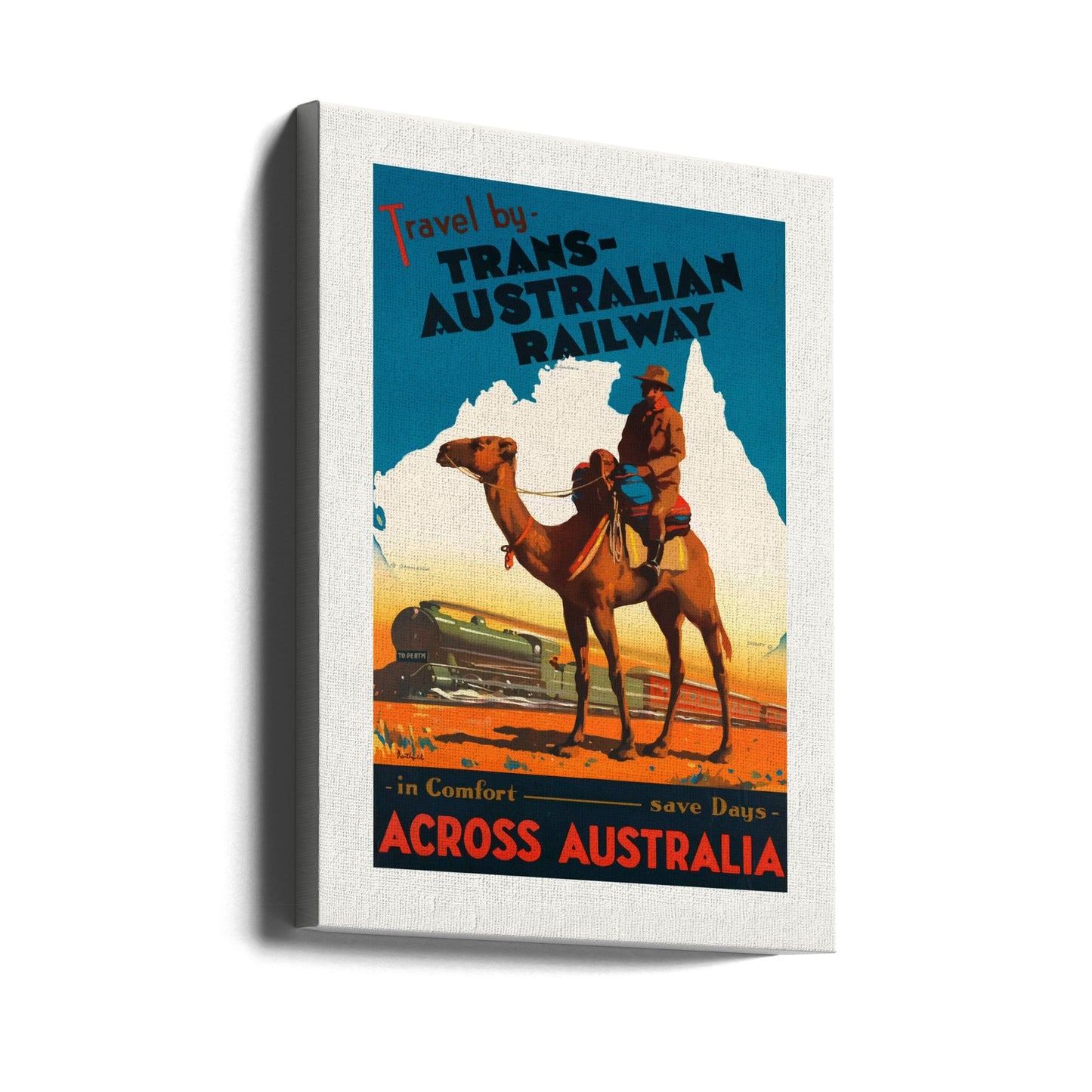 Ferrocarril Transaustraliano Posters - Impresiones de Arte | Impresiones en Lienzo