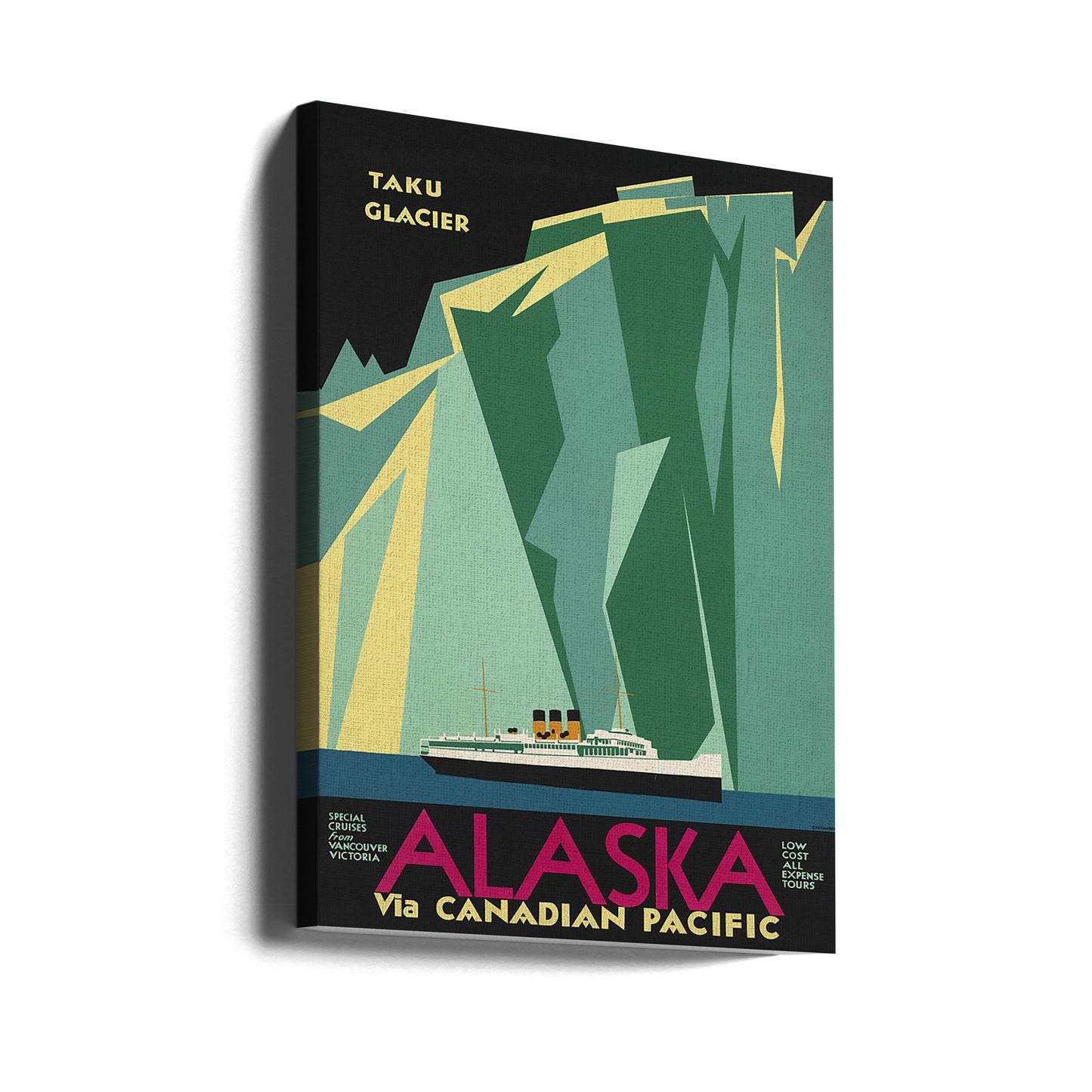 Alaska Kanadan Tyynenmeren kautta. Taku-jäätikkö - Ei rajaa | Canvastaulut