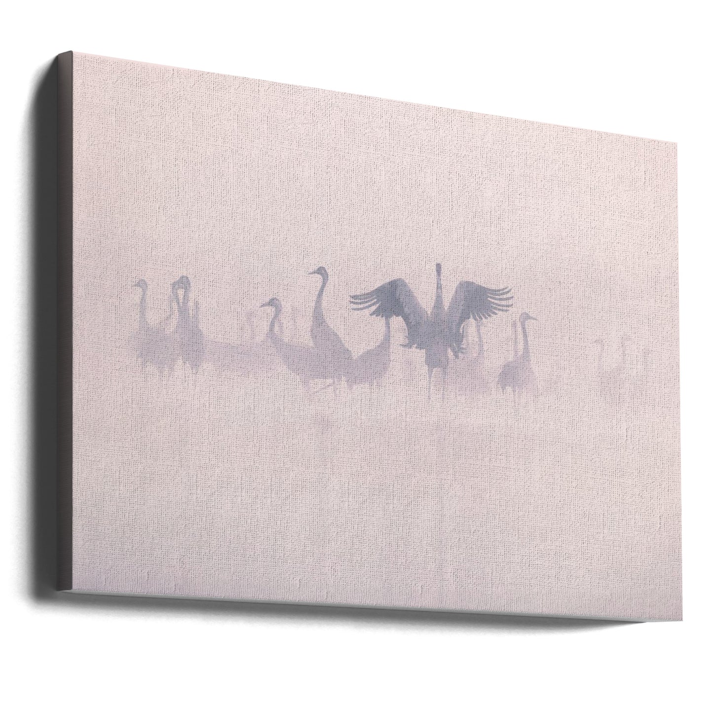 Grues cendrées dans la brume matinale | Tableaux sur Toile