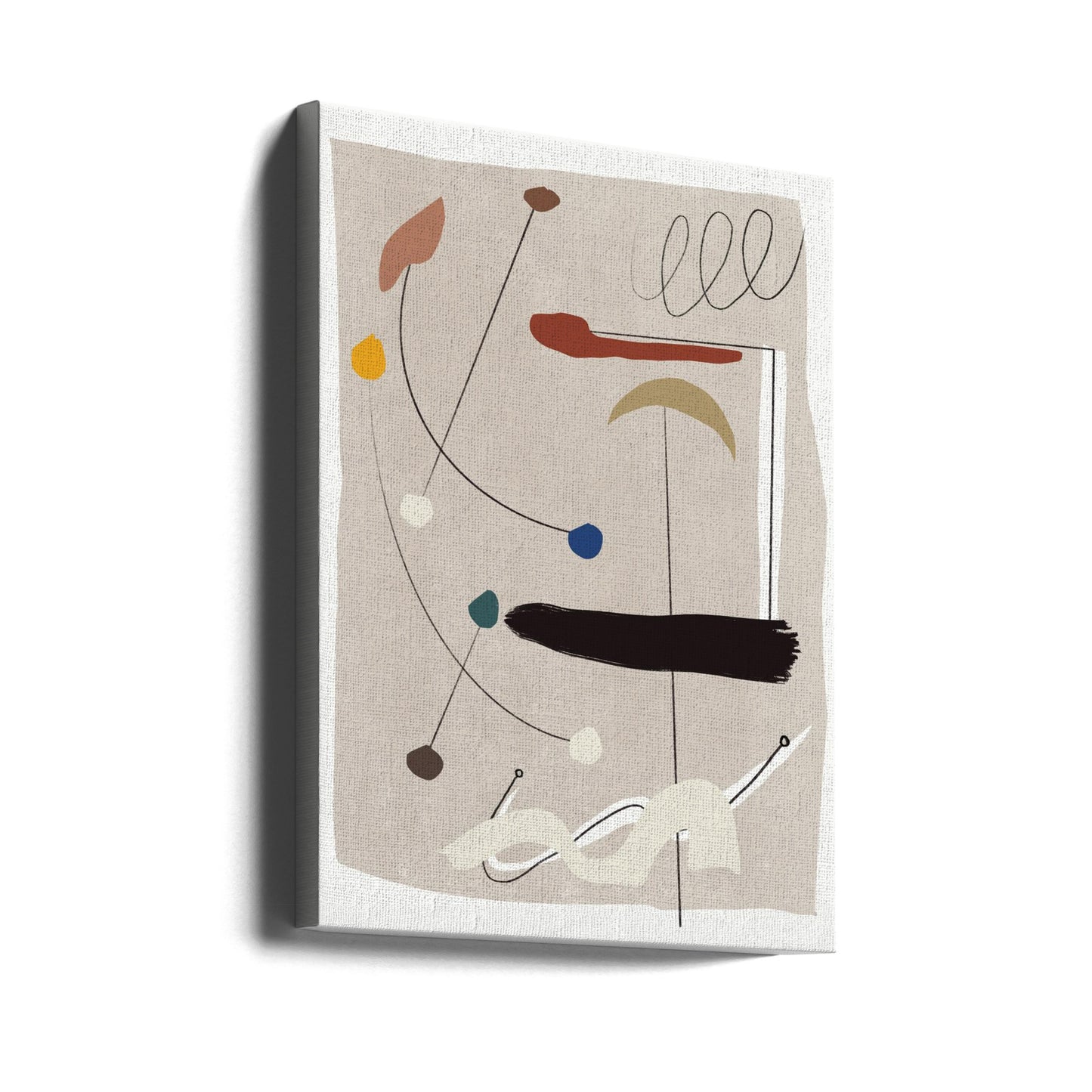 Lignes minimalistes et formes colorées | Tableaux sur Toile