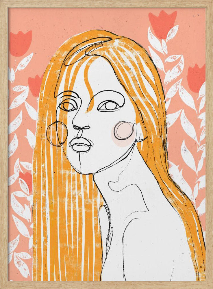 The Tulip Girl (Peach) | Poster