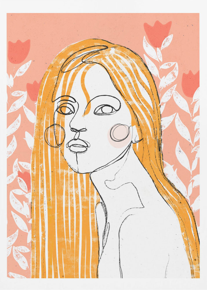 The Tulip Girl (Peach) | Poster