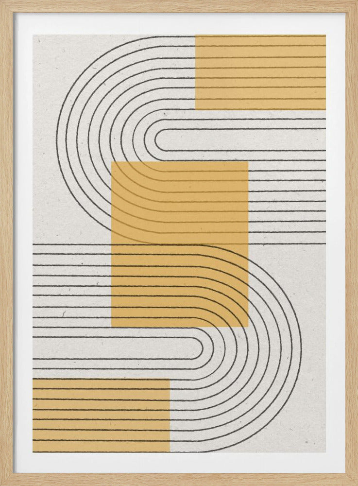 Gul Moderne Grafik | Plakater - Kunsttryk