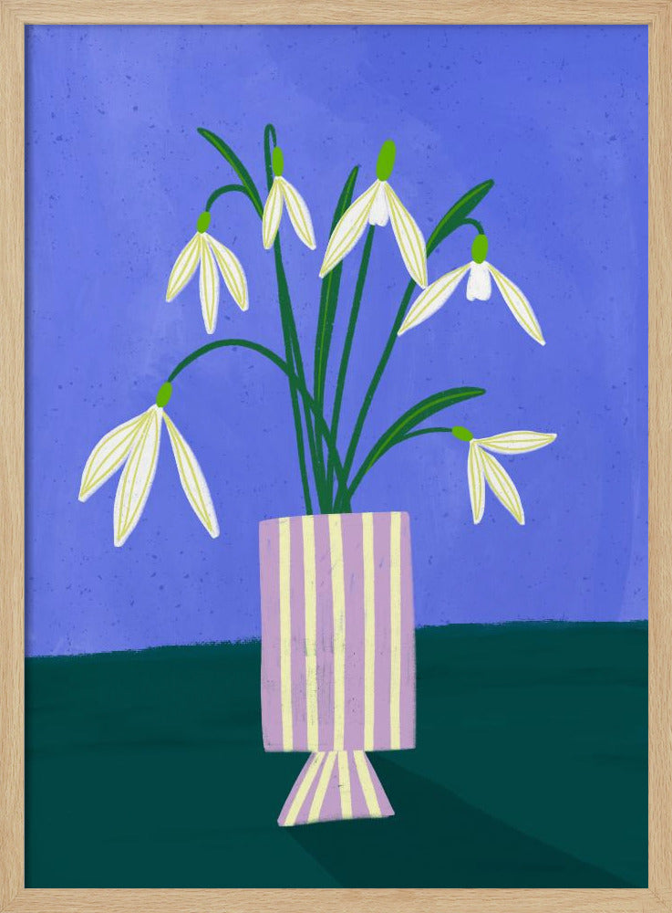 Snödroppar i ränder | Poster