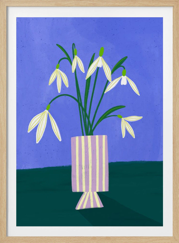 Snödroppar i ränder | Poster