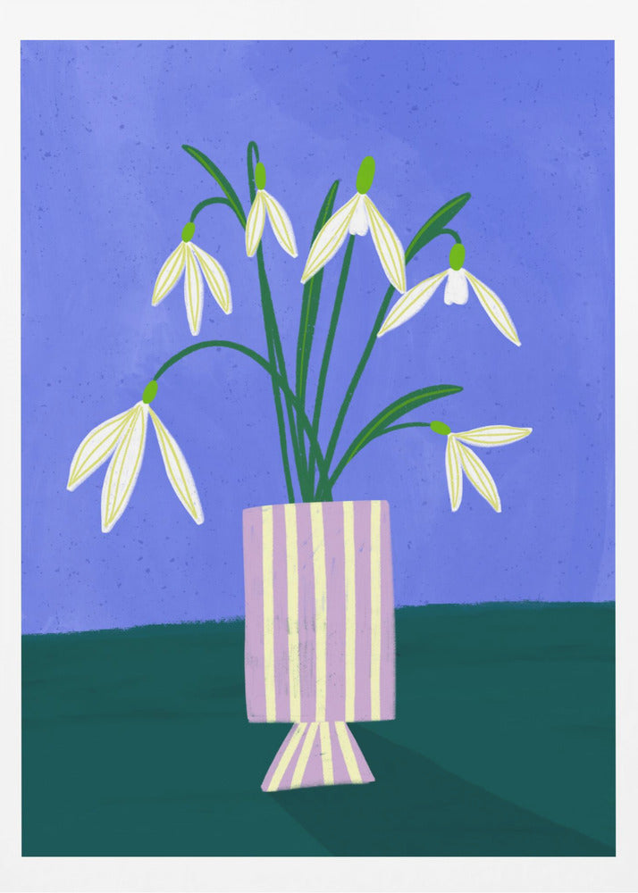 Snödroppar i ränder | Poster