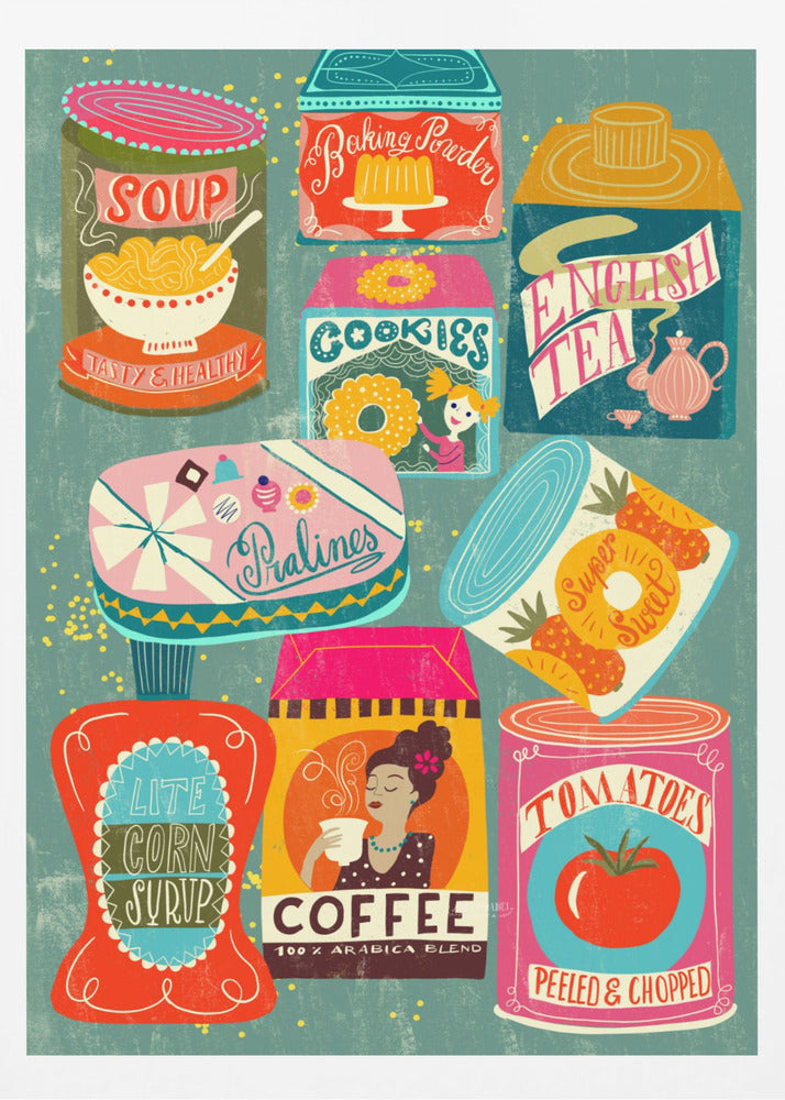 Colorful Pantry Turquoise | Poster