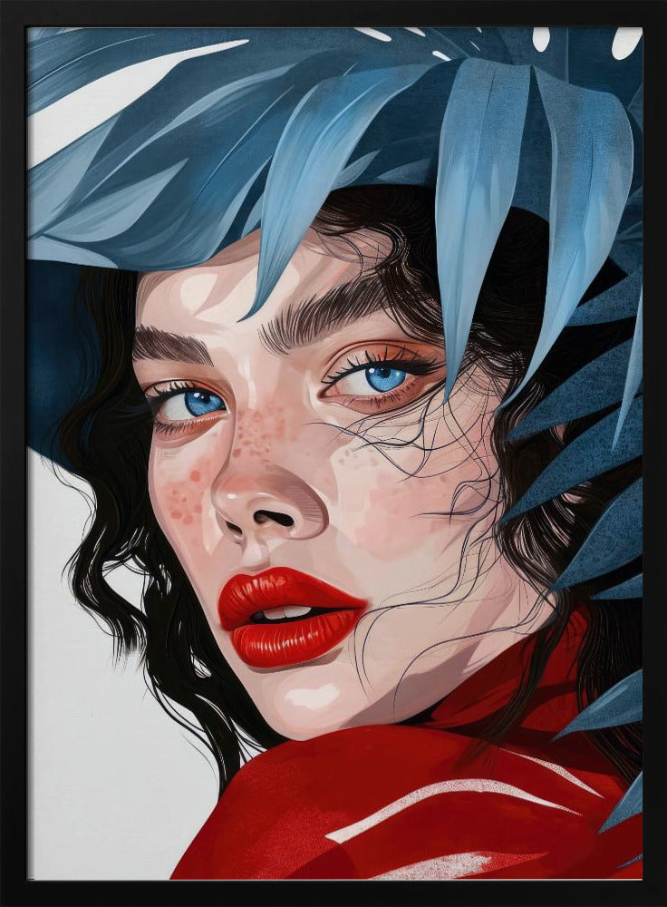 Woman With Blue Eyes portrait | Poster
