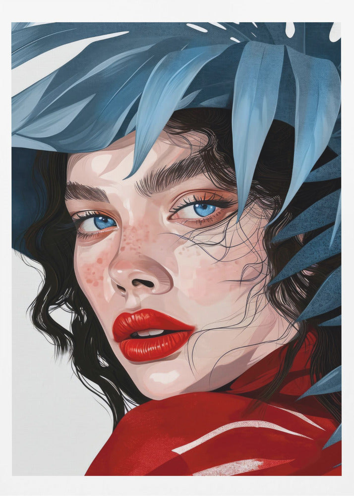 Woman With Blue Eyes portrait | Poster