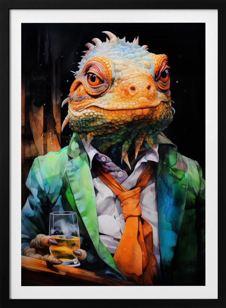 Kameleont akvarell djurkonst | Poster