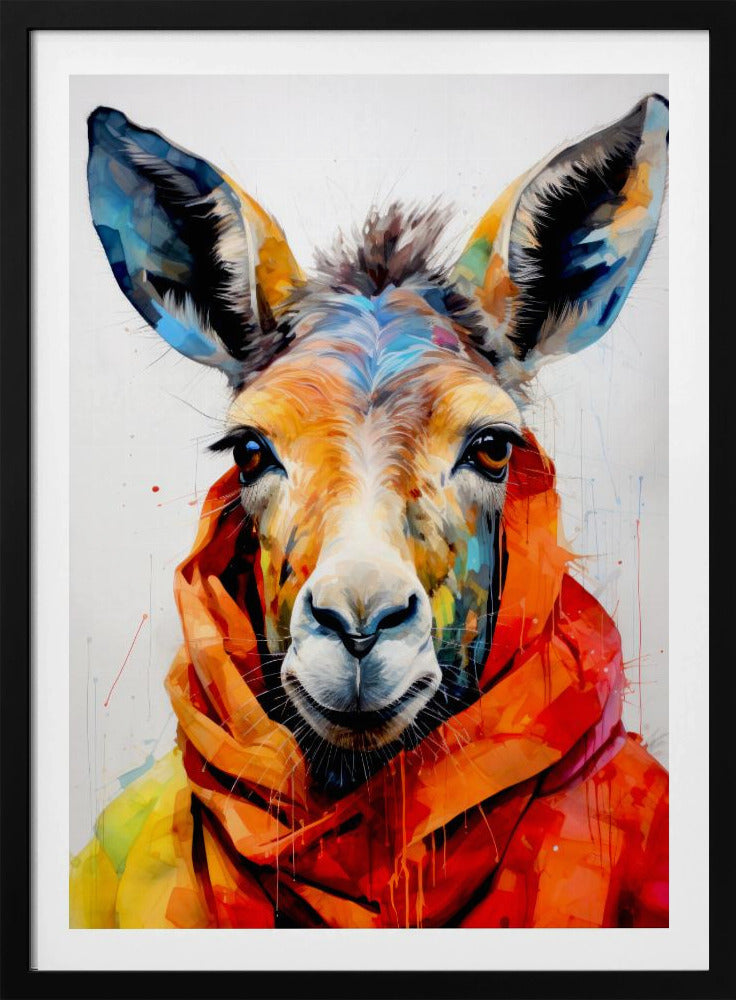 Donkey Watercolor Animal Art | Poster