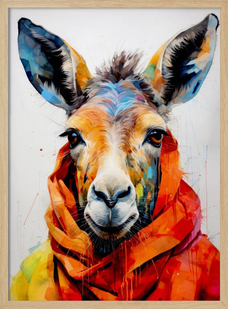 Donkey Watercolor Animal Art | Poster