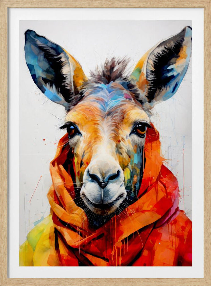 Donkey Watercolor Animal Art | Poster