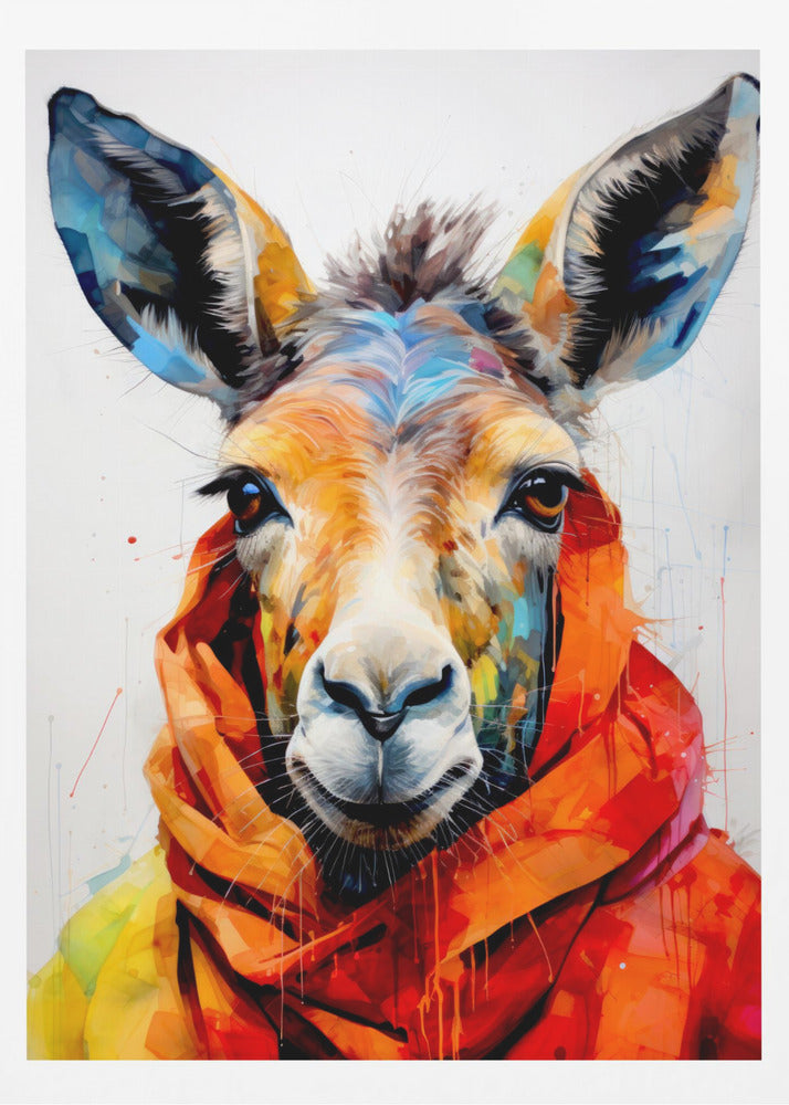 Donkey Watercolor Animal Art | Poster