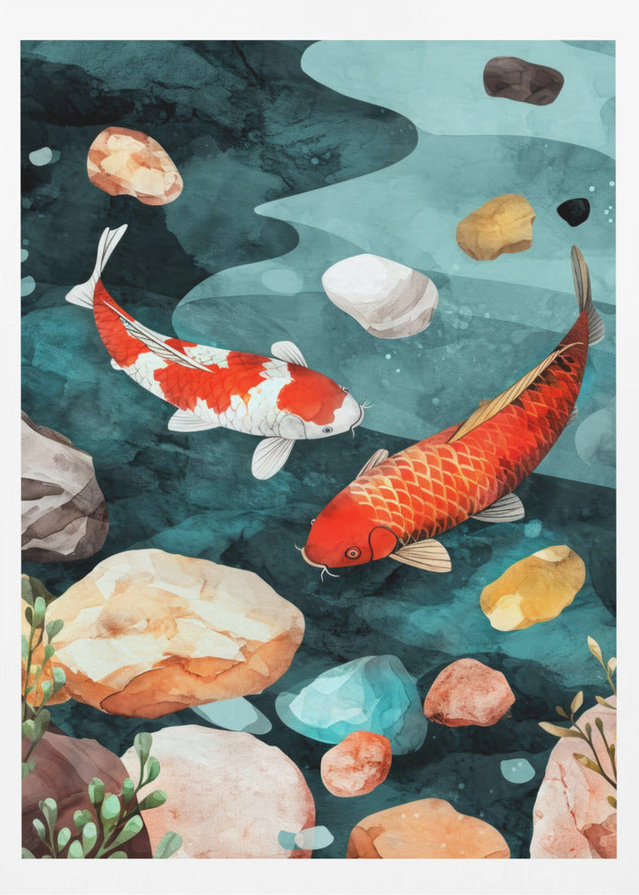 Fish Watercolor Animal Art | Poster