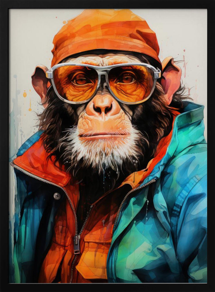 Gorilla akvarell djurkonst | Poster