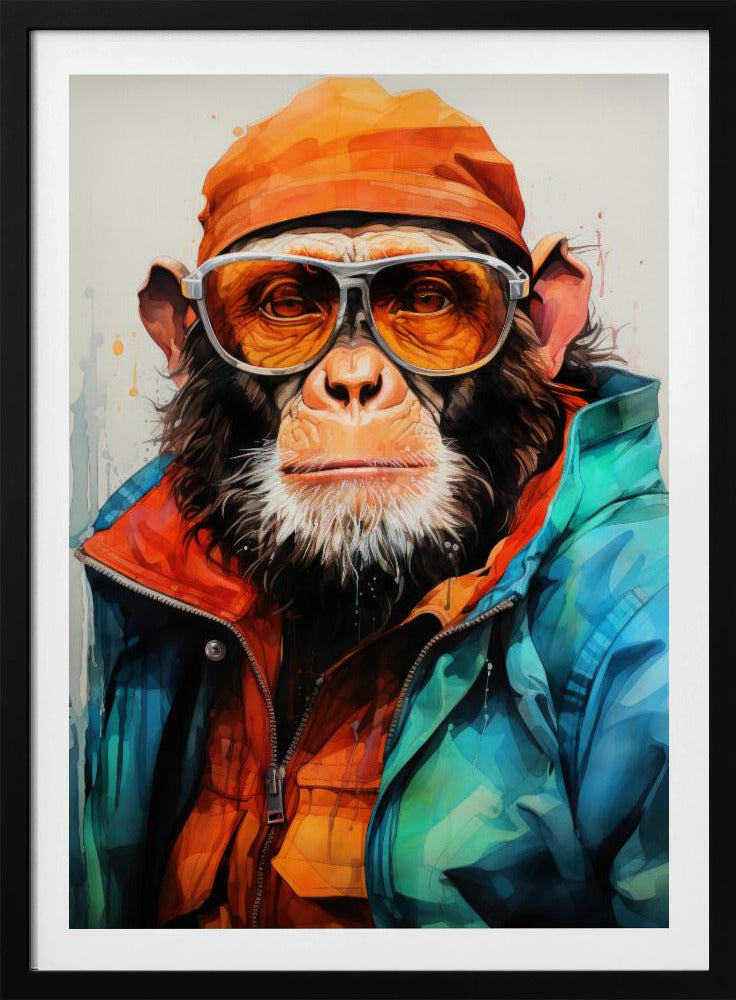 Gorilla akvarell djurkonst | Poster