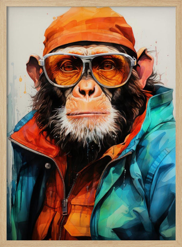 Gorilla akvarell djurkonst | Poster