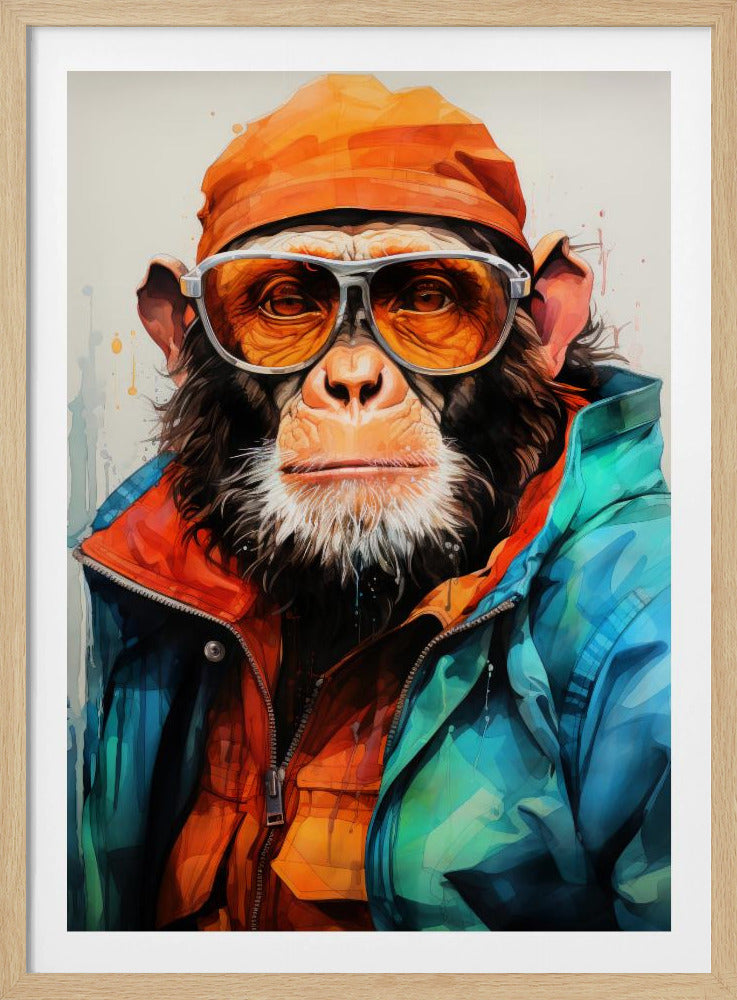 Gorilla akvarell djurkonst | Poster