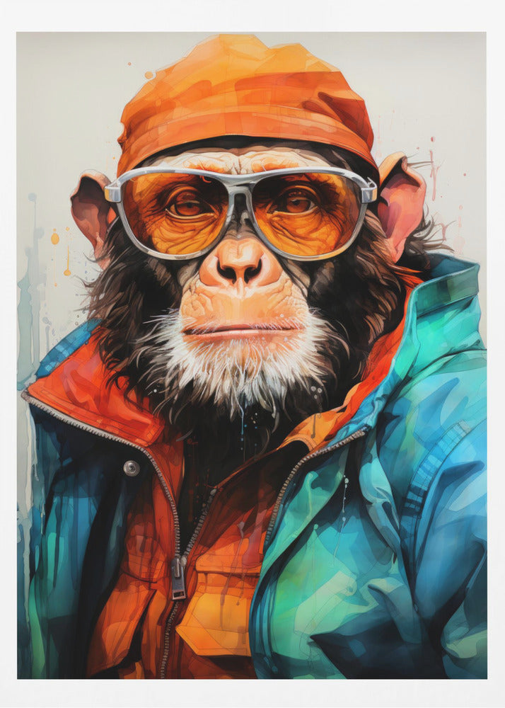 Gorilla akvarell djurkonst | Poster