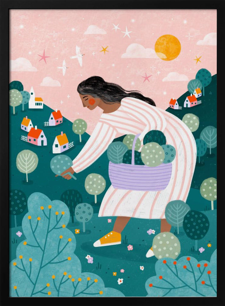 A Woman Tree Picking | Poster