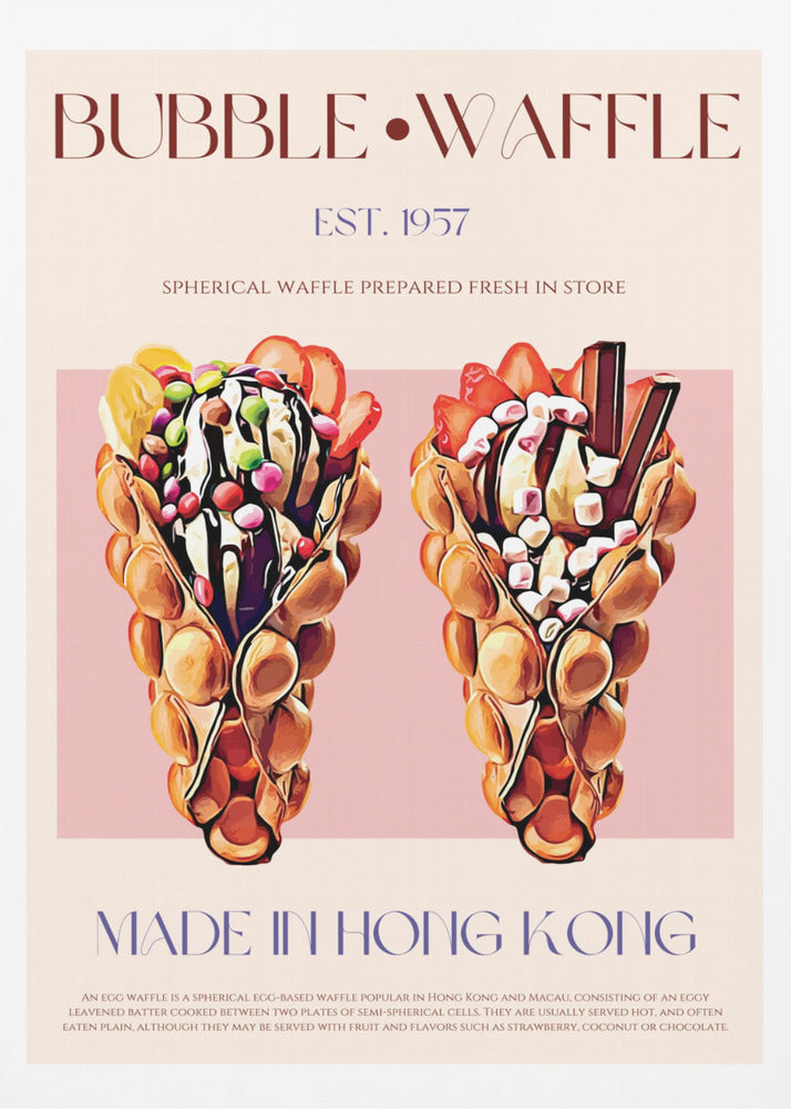 Bubble Waffle Delight | Poster