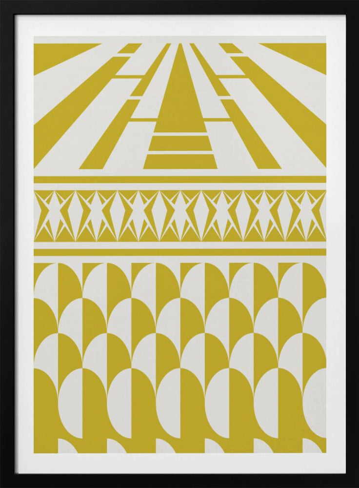 Minimalist art deco geometric yellow | Poster