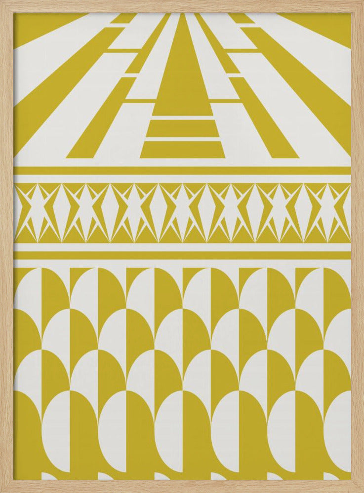 Minimalist art deco geometric yellow | Poster