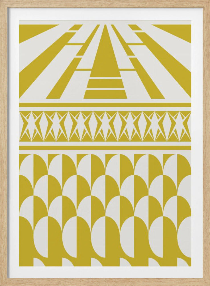 Minimalist art deco geometric yellow | Poster
