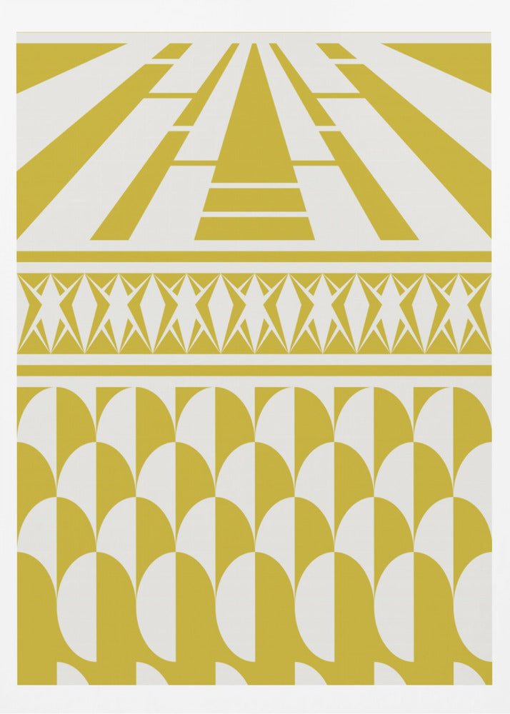 Minimalist art deco geometric yellow | Poster