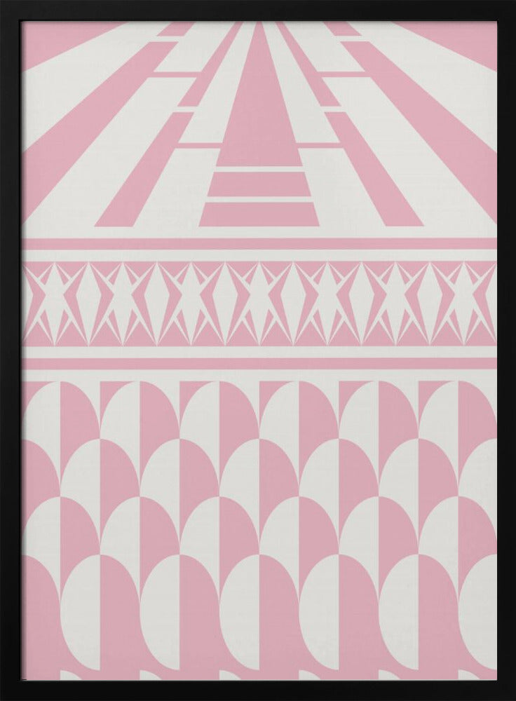 Minimalist art deco geometric pink | Poster