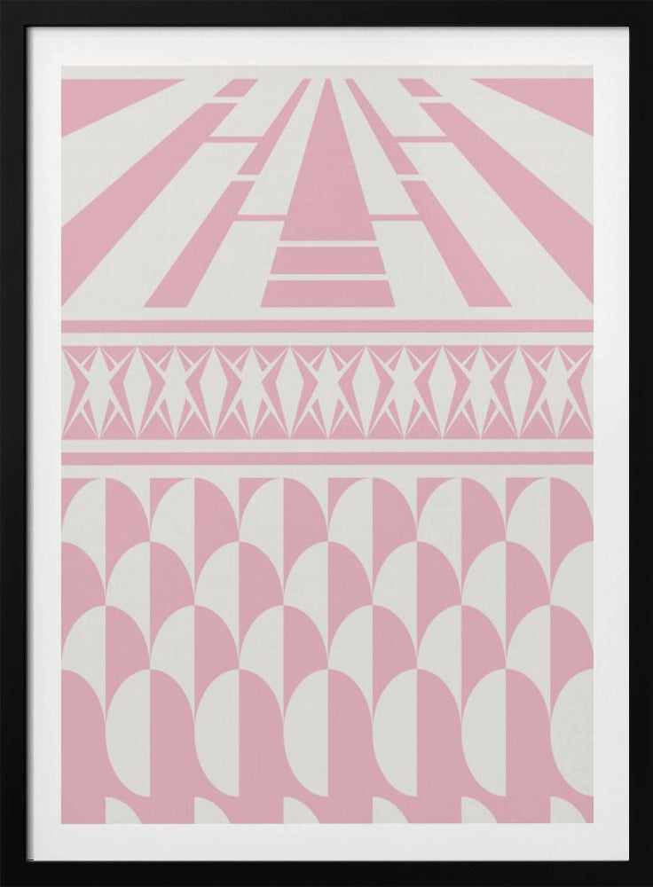 Minimalist art deco geometric pink | Poster