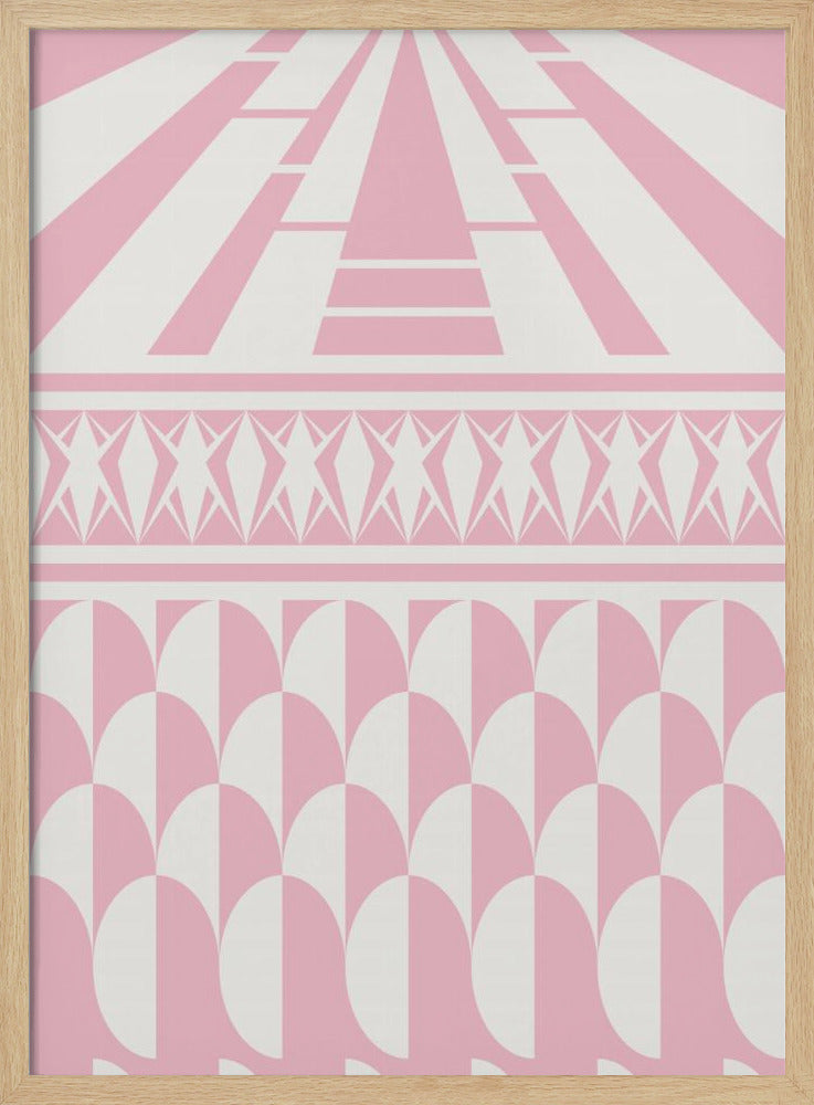 Minimalist art deco geometric pink | Poster