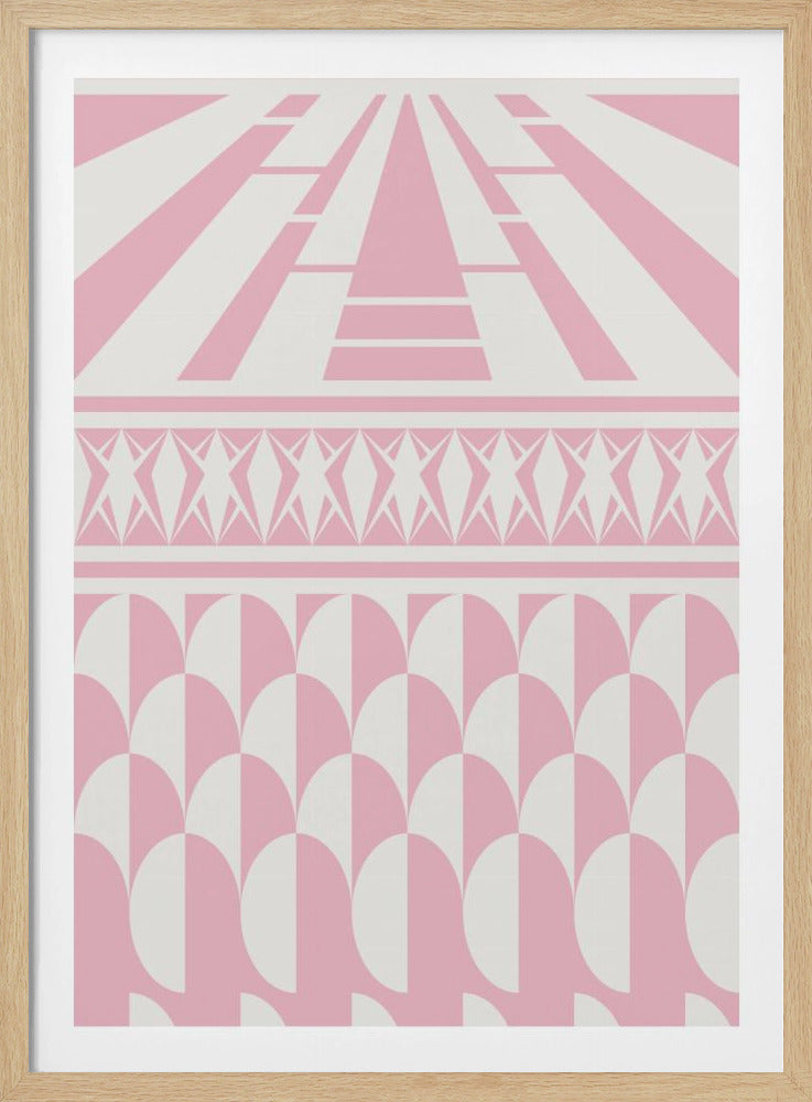 Minimalist art deco geometric pink | Poster