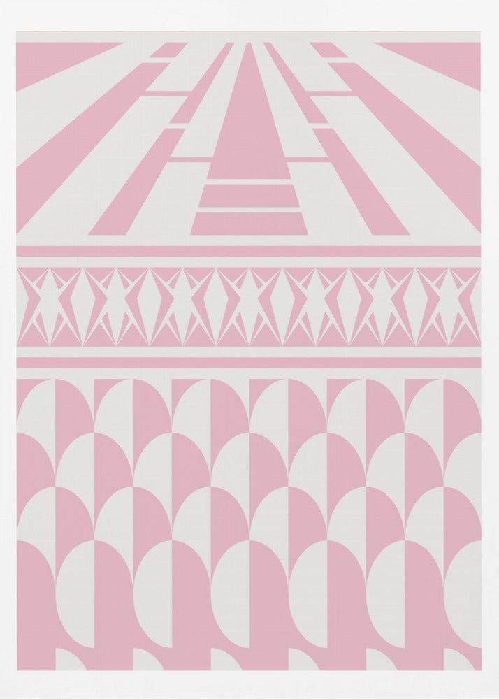 Minimalist art deco geometric pink | Poster