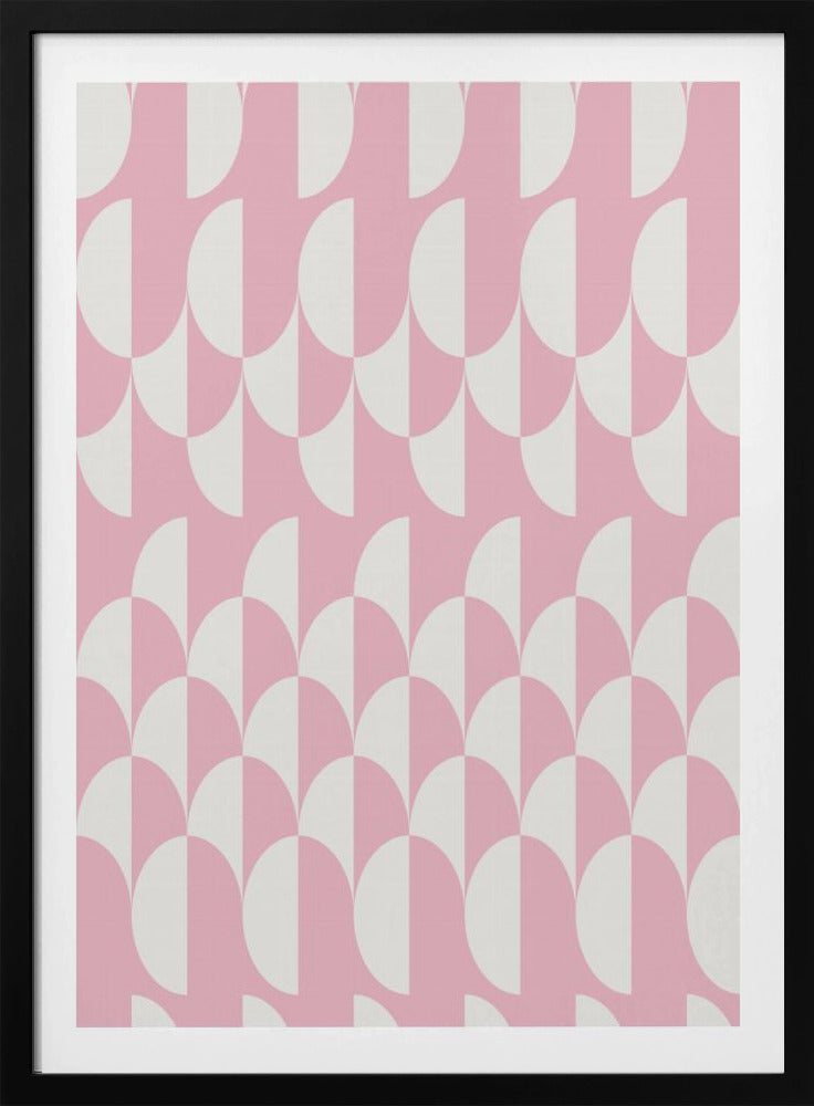 Minimalist art deco geometric arches pink | Poster