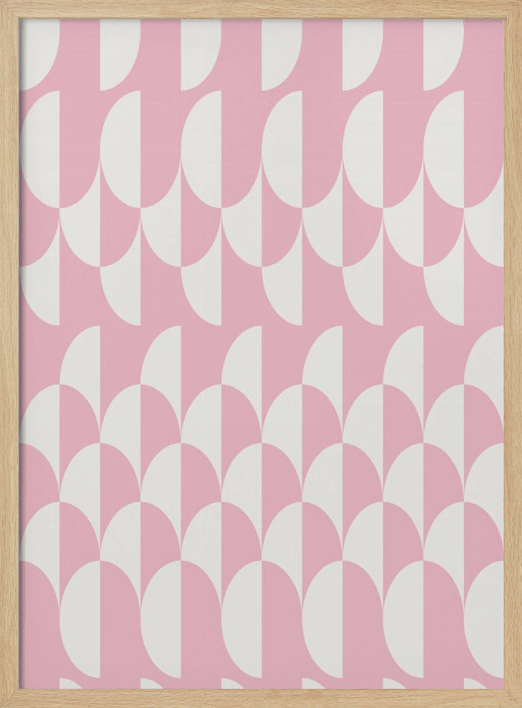 Minimalist art deco geometric arches pink | Poster