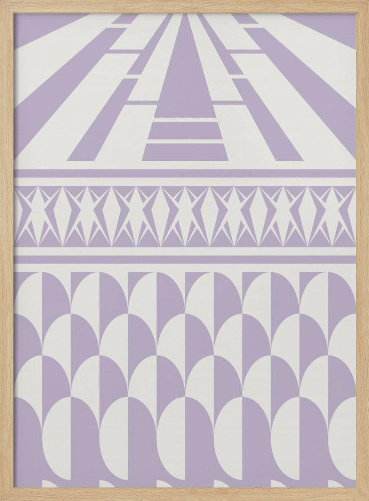 Minimalist art deco geometric lavender | Poster